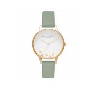 Olivia burton reloj analógico de cuarzo para mujer con correa en piel