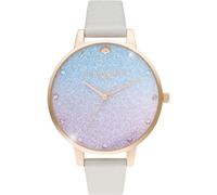 Olivia burton reloj analógico de cuarzo para mujer con correa en piel