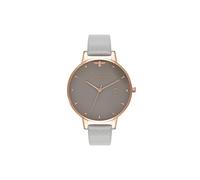 Olivia Burton Reloj Analógico de Cuarzo para Mujer con Correa en Piel Gris - OB16AM87