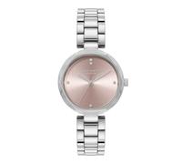 Olivia Burton Reloj con Movimiento de Cuarzo de Tres Manecillas para Mujer Colección Dimension con Correa de Acero Inoxidable Plateada - 24000259