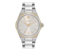 Olivia Burton Reloj con Movimiento de Cuarzo de Tres Manecillas para Mujer Colección Hexa con Correa de Acero Inoxidable Plateada, 24000031