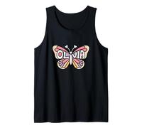 Olivia Butterfly - Arte de Palabras con Nombre Personalizado Camiseta sin Mangas