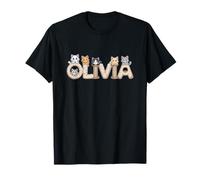 Olivia Cat Trees - Personalizado Lindo Nombre Palabra Arte Camiseta
