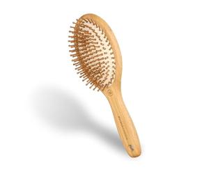 Olivia Garden Bamboo Touch Detangle Massage M - Cepillo de Bambú Ecológico para Desenredado Suave y Masaje del Cuero Cabelludo
