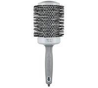 Cepillo de pelo redondo Mega Ceramic + Ion 65, cepillo de pelo redondo antiestático con cuerpo de cerámica y cerdas de nylon, 65/85 mm