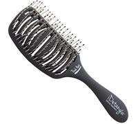 Olivia Garden - Cepillo para Pelo Fuerte iDetangle - Desenredante Cabello Húmedo y Seco - Desenredado Fácil y Sin Dolor - Mujeres, Hombres y Niños - Cepillo Flexible Pelo Grueso - Negro