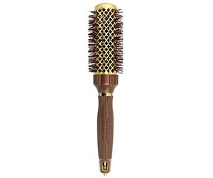 Olivia Garden Cepillo térmico NanoThermic PowerGrip con barril ondulado patentado especial para mayor tensión y agarre, para cabello medio a grueso, 1 1/4 pulgadas