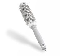 Olivia Garden Expert Blowout Speed - Blanco & Gris - 35 - Cepillo redondo de cerámica con cuerpo extra largo para secados un 25% más rápidos