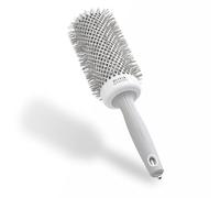 Olivia Garden Expert Blowout Speed - Blanco & Gris - 55 - Cepillo redondo de cerámica con cuerpo extra largo para secados un 25% más rápidos