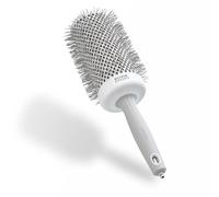 Olivia Garden Expert Blowout Speed - Blanco & Gris -65 - Cepillo redondo de cerámica con cuerpo extra largo para secados un 25% más rápidos