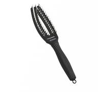 Olivia Garden - Fingerbrush Combo Small - Cepillo Pelo Corto - Antitirones per Cabello Seco y Desenredado - Cerdas Jabalí y Nylon para un Brillo Natural - Cabello Fino, Medio y Grueso - Negro