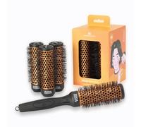 Olivia Garden Multibrush Curlers Kit - 4 cabezales y 1 mango desmontable - Tamaño 35 - Perfecto para rizos y volumen