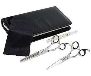 Olivia Garden SilkCut - Set de tijera y tijera de entresacar, 5,75" (14,5 cm)