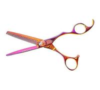 Olivia Garden SilkCut™ Thinner Shear, European, Size 6", 35 Teeth, Rainbow Edition - Handcrafted with Japanese Steel, with Sleeve