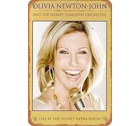 Olivia Newton-John and the Sydney Symphony Orchestra: Live at the Sydney Opera House - Póster de película de estaño, letrero artístico para pared, decoración de pared vintage, letreros de metal de 8 x
