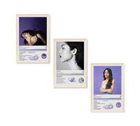 olivia Poster rodrigo GUTS - Juego de 3 portadas de álbum de música vampiro y agria, póster artístico en lienzo para habitación, decoración de pared para estética familiar moderna, sin marco, 30 x 45