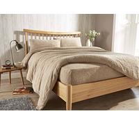 Olivia Rocco Sábana bajera ajustable de vellón teddy extraprofunda, acogedora, cálida y esponjosa, King, taupe