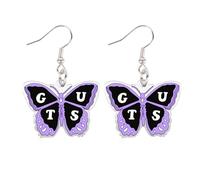 Olivia Rodrigo - Pendientes de mariposa morada, material acrílico de moda, recuerdos para fanáticos, conciertos, música, álbumes, joyas, decoraciones de cumpleaños, adornos personalizados, Acrílico