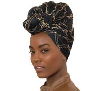 Olivia Sylx Envolturas para la cabeza para mujeres negras, envoltura para el cabello africana y bufanda para el cabello, turbantes para el cabello de jersey para mujer, suave y transpirable, Cadenas,