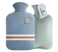 OliviaLiving Bolsa de agua caliente Botella de agua caliente de 2 litros de calor y frío caliente recongelable con rayas clásicas para alivio del dolor Terapia fría caliente