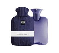 OliviaLiving Bolsa de agua caliente de 2 litros con funda de punto. Paquete reutilizable para aliviar el dolor, calentar y congelar. Ideal para terapia de calor y frío