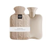 OliviaLiving Bolsa de agua caliente de 2 litros con funda de punto. Paquete reutilizable para aliviar el dolor, calentar y congelar. Ideal para terapia de calor y frío