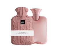 OliviaLiving Bolsa de agua caliente de 2 litros con funda de punto. Paquete reutilizable para aliviar el dolor, calentar y congelar. Ideal para terapia de calor y frío