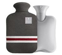 OliviaLiving Botella de agua caliente con cubierta clásica a rayas, bolsa de agua caliente de 2 litros para calambres menstruales, alivio del dolor de cuello y hombros, terapias de frío y calor,