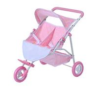 Olivia's Little World Cochecito Silla De Paseo Doble para Muñecas Rosa OL-00012
