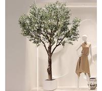 Olivo artificial de simulación de árbol de olivo grande para interiores, 2 m x 1,8 m