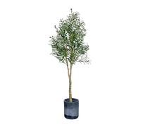 Olivo Artificial En Maceta Negra, Planta Verde Artificial, Árbol Falso, Hojas Y Frutos Realistas, Planta De Olivo Artificial En Maceta, Para Decoración Hogar Moderna(150cm/4.9ft)