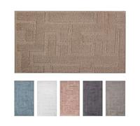 OLIVO.shop - Alfombra de baño con base antideslizante, lavable, suave y absorbente, alfombra multiusos de color liso, flamingo (arena, 40 x 70 cm)