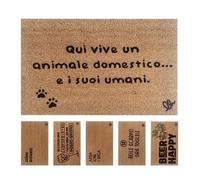 OLIVO.shop COCCO FUNNY - Felpudo con frases, felpudo coco entrada simpática, alfombra de coco divertida, base de goma, varios diseños, 40 x 60 cm (PAWS)