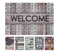 OLIVO.shop - Felpudo exterior de goma antideslizante, lavable, resistente, para interior y exterior, alfombrillas para puerta de 40 x 60 cm - FLIPPER (WELCOME ZIG ZAG, 40 x 60 cm)