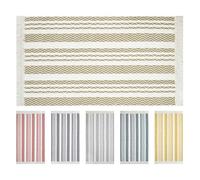 OLIVO.shop | Rigo - Alfombra de algodón lavable en lavadora con flecos, alfombra de cocina de algodón, alfombra de entrada a rayas, varios tamaños y colores, beige, 50 x 100 cm
