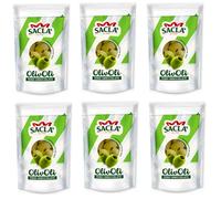 OlivOli Olive Verdi Snocciolate, aceitunas verdes sin hueso, 6 bolsas de 185 g