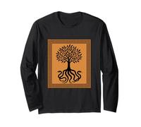 Olivos Árbol Serpientes Vintage Arte Antiguo Estilo de Cerámica Griega Manga Larga