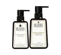 OLIVOS Juego de leche de cabra - Jabón líquido de aceite de oliva orgánico 500 ml + aceite de oliva orgánico gel de ducha 750 ml | Suave para la piel