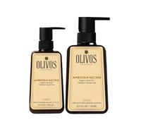 OLIVOS Juego de mandarina - Jabón líquido orgánico de aceite de oliva 500 ml + aceite de oliva orgánico gel de ducha 750 ml | Aroma afrutado de mandarina