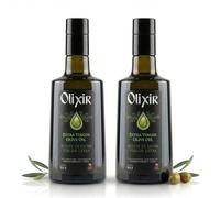 Olixir Aceite de Oliva Virgen Extra AOVE 2x500 ml (1L) - Origen Priego de Córdoba - Extracción en Frío - Hojiblanca y Picuda - Sabor Frutado Intenso - Aceite Gourmet Premium - Dieta Mediterránea