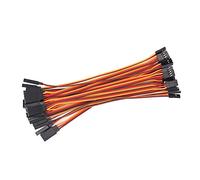 OliYin 20 unids 22awg 60 núcleos macho a hembra 5.9 pulgadas plomo enchufe servo extensión cable línea para RC modelo aviones trenzado Futaba JR