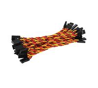 OliYin 20 unids Macho a Macho Enchufe Trenzado Cableado 100mm 10 cm 3.93 Pulgadas 26AWG 30 Cores RC Cable de Cable de Extensión Servo RC para Futaba JR