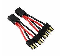 OliYin 2pcs Traxxas TRX 2-Male to 1-Female Parallel Adapter Wire Cable 14awg 3.93in for RC LiPO Battery(Pack of 2)