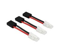 OliYin 3 cables adaptadores compatibles con TRX hembra a enchufe para Tamiya macho, 14 AWG, 5 cm, para NiCd NiMH Dynamite (paquete de 3)