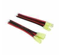 OliYin 3pairs 14awg Silica Gel Cable L100mm with Male+ Female Micro Mini Tamiya Connector(Pack of 3)