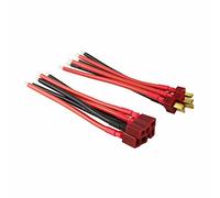 OliYin 3pairs Deans Style T Plug Male Female Connector Silicone Wire with 3.93inch 14awg Battery Connect Cable(Pack of 3)