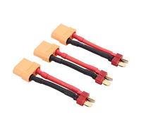 OliYin - Adaptador de enchufe T macho a hembra XT90 con cable de 12 AWG de 1,96 pulgadas (3 unidades)