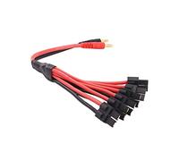 OliYin - Cable Adaptador Paralelo de Carga de batería para Banana de 4 mm, 6 Conectores Traxxas TRX, 27 cm