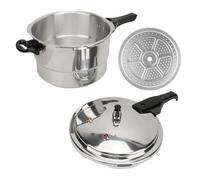 Olla A Presión 5L - Olla De Aleación De Aluminio Con Inserto De Vapor | De Cocción Rápida Para Preparación De Carnes, Verduras, Pescados, Aves, Hogar, Cocina, Hostelería, Cocina Diaria.