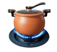 Olla a presión antiadherente | Con tapa transparente, gran ayudante de cocina antiadherente multifuncional | Olla a presión de hierro fundido, para conservas al vapor, cocinar, hornear, legumbres